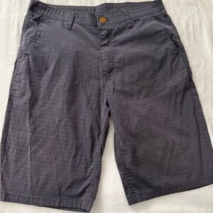 Hurley Gray Flat Front Shorts Casual Style